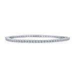 Cubic Zirconia Princess Cut CZ Stackable Eternity Tennis Bangle Bracelet Fits 7-7.5 Inch