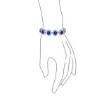 Estate Jewelry Vintage Style CZ Sapphire Ruby Statement Bracelet & Earrings Set - Image 7