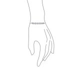 Elegant Bridal Cubic Zirconia Rose Flower Tennis Bracelet - Image 3