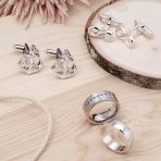 Forever Love Infinity Shirt Cufflink for Men - Sterling Silver Wedding Gift - Image 4