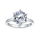 Classic 1.5CT Cubic Zirconia 6 Prong CZ Solitaire Engagement Ring Sterling Silver - Image 21