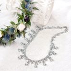 Vintage Chain Necklace Teardrop Cubic Zirconia Bridal Party - Image 5