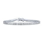 Bridal 10CT Princess Cut CZ Tennis Bracelet in Silver
