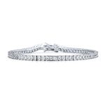 Bridal 10CT Princess Cut CZ Tennis Bracelet in Silver