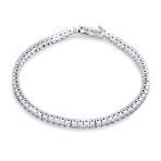 Bridal 10CT Princess Cut CZ Tennis Bracelet in Silver - Image 13