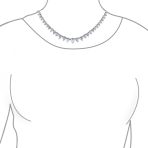 Classic Bridal Teardrop CZ Collar Necklace Earrings Set - Image 3