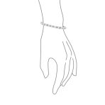 Traditional Bridal CZ Accent Pearl Strand Bracelet Silver Plated 7.25 Inch - Image 3