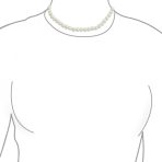 Traditional Bridal Classic Pearl Strand Necklace 7MM 18" with Silver Clasp - Image 2