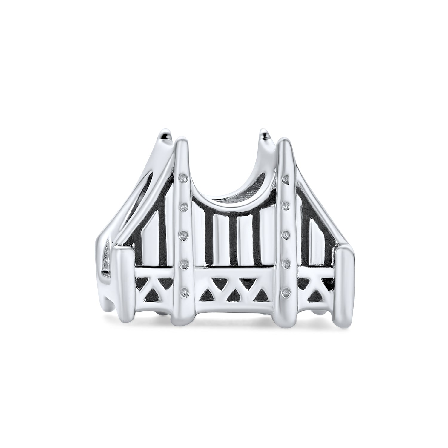 bridge-golden-san-francisco-bead-charm_pbx-639-drk_1 Golden Gate Bridge San Francisco Charm Bead Sterling Silver for Bracelet - Image 1