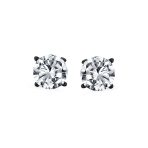 Round Brilliant Cut CZ Stud Earrings Screw Back Rose Gold Sterling Silver 5-9 MM - Image 16