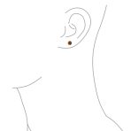 Set of 2 Black Round Solitaire CZ Stud Earrings Gold Plated Sterling Silver 10MM - Image 25