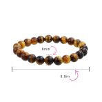 Natural Stone Multi Color Stackable Round 8MM Ball Beads Strand Stretch Bracelet - Image 73