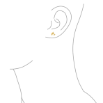 Tiny Daith Nautical Dolphin 14K Gold Cartilage Ear Stud Earring Helix Push Back - Image 3