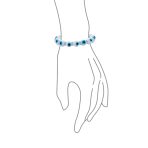 Set of 2 Evil Eye Glass Bead Stretch Bracelets with Crystal Accents - Image 7