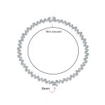 Modern Bride Zig Zag Cocktail CZ Round Bubble Bezel Set Zirconia Tennis Necklace 16 Inch - Image 4