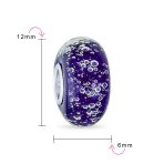 Set of 4 Ocean Red Bubble Murano Glass Spacer Charm Bead Sterling Silver Core - Image 12