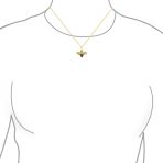 Elegant Queen Bee Pendant Necklace Black & Gold Zirconia 14K Gold Plated Silver - Image 3