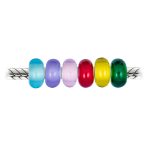 Mixed Spacer Set Aqua Green Yellow Red Pink Purple Murano Glass Charm Bead - Image 2
