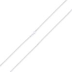 Sterling Silver Rolo Chain Necklace 60 Gauge Round Link Made in Italy - Image 2