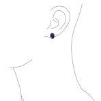 7CT Oval Cabochon Gemstones 17K Gold Plated Clip-On Earrings - Image 11