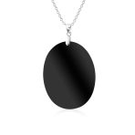 Classic Victorian Black & White Cameo Pendant Necklace in Sterling Silver - Image 2