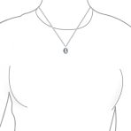 Vintage Style Black Onyx Kitten Cameo Pendant Necklace in Sterling Silver - Image 3