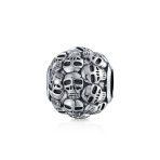 De Los Muertos Skeleton Skulls Charm Bead .925 Sterling Silver European Bracelet