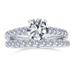 1 CT Canary Yellow Solitaire CZ Cubic Zirconia Engagement Ring Set & Eternity Band Sterling Silver