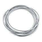 Fashion 10 Twist Interlocking Bangle Bracelets Round Smooth Thin Stainless Steel - Image 2