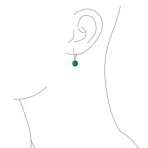 Set of 3 Simple Natural Stone 8MM Ball Drop Earrings Sterling Silver Leverback - Image 18