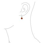 Set of 3 Simple Natural Stone 8MM Ball Drop Earrings Sterling Silver Leverback - Image 15