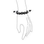 Pave Crystal Disco Ball Strand Bracelet Gold Tone - Image 5