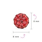 Elegant Glittering Pave Crystals Drop Ball Earrings 8MM - Image 31