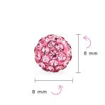 Elegant Glittering Pave Crystals Drop Ball Earrings 8MM - Image 38