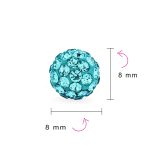 Elegant Glittering Pave Crystals Drop Ball Earrings 8MM - Image 37