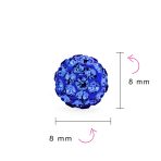 Elegant Glittering Pave Crystals Drop Ball Earrings 8MM - Image 39
