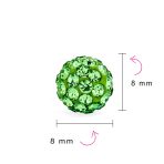 Elegant Glittering Pave Crystals Drop Ball Earrings 8MM - Image 45