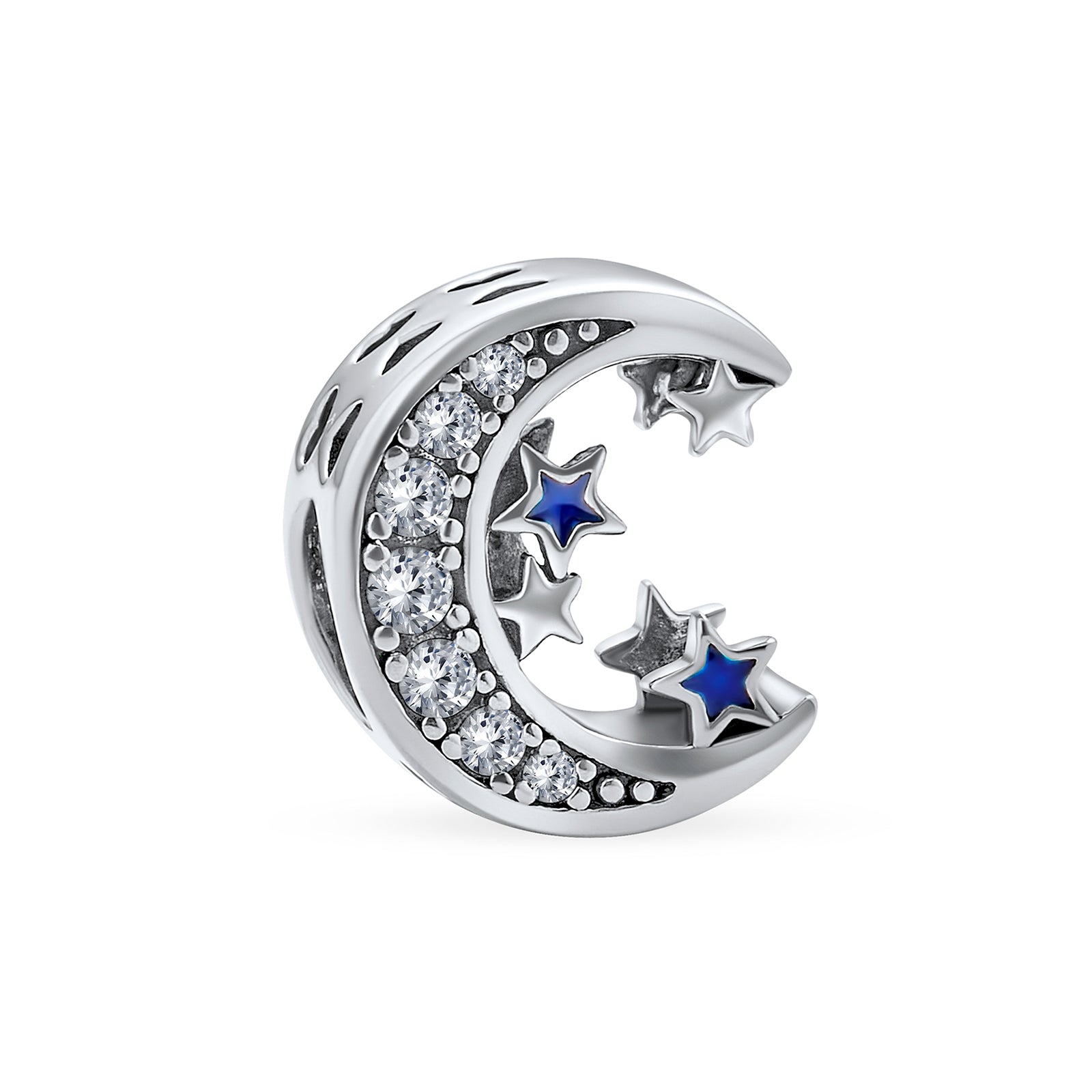 celestial-crescent-moon-star-charm-bead_pbx-hsd-1701-d3 Celestial Crescent Moon Star Charm Bead Sterling Silver for European Bracelets - Image 1