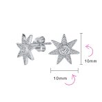 Heavenly North Star CZ Stud Earrings - Celestial Pave Jewelry in Sterling Silver - Image 4