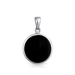 Celestial Black Enamel Crescent Moon Sun Pendant Necklace Sterling Silver Teens - Image 2