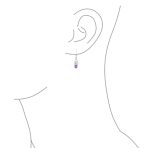 Celtic Knot Oval Natural Stones Dangle Earrings .925 Sterling Silver - Image 10