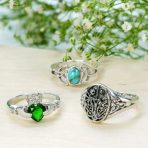 Celestial Celtic Sun Moon Tree Of Life Signet Silver Ring Antique Style Sterling - Image 4