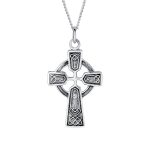 Vintage Viking Love Knot Celtic Cross Pendant Necklace Sterling Silver Teens