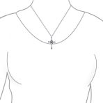 Celtic Claddagh Cross Pendant Necklace Trinity Infinity Knot Claddagh Oxidized .925 Sterling Silver - Image 3