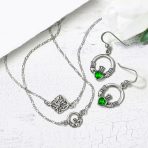 Celtic Heart Claddagh Anklet Ankle Bracelet Sterling Silver Figaro Chain - Image 4
