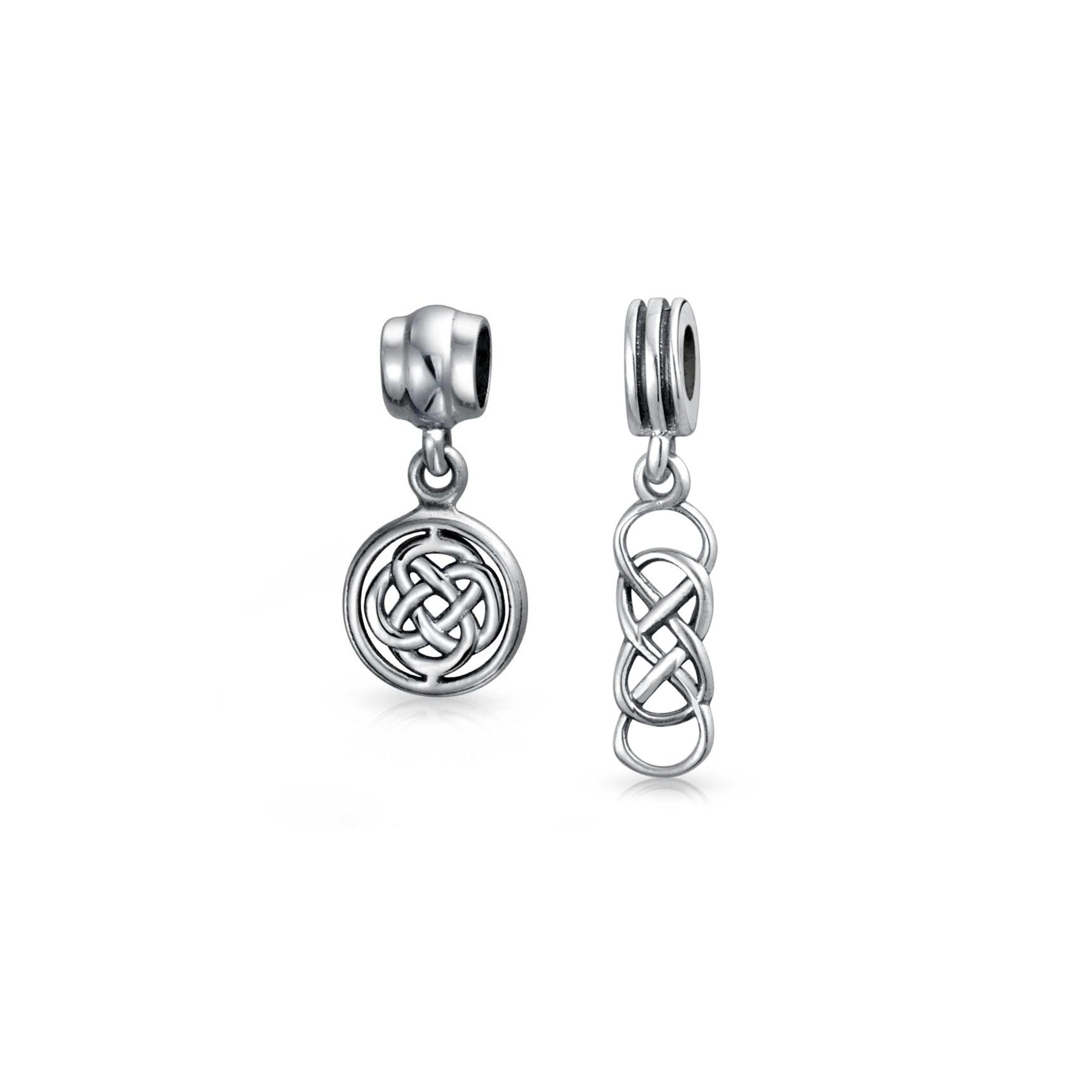 celtic-love-knot-charm-pbx-hsd-273-set-az Set of 2 Romantic Celtic Love Knot Infinity Dangle Charm Bead Sterling Silver - Image 1