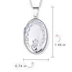 Irish Celtic Claddagh Locket Necklace for Teens Sterling Silver Photo Holder - Image 5