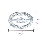 Celtic Love Knot Large Oval Claddagh Design Scarf Brooch Pin .925 Sterling Silver - Image 4