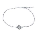 Celtic Love Knot Anklet Ankle Bracelet Sterling Silver Triquetra Design