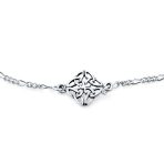 Celtic Love Knot Anklet Ankle Bracelet Sterling Silver Triquetra Design - Image 2